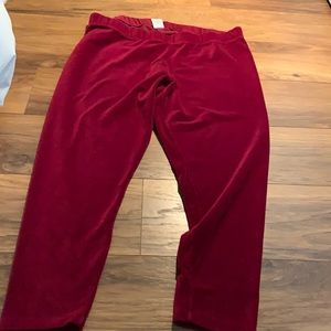 Size 3X Red Corduroy Leggings.